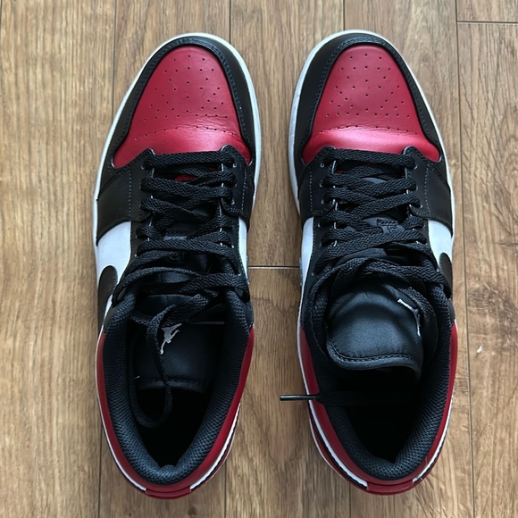Jordan 1 Low Red Sneakers - Picture 1 of 7